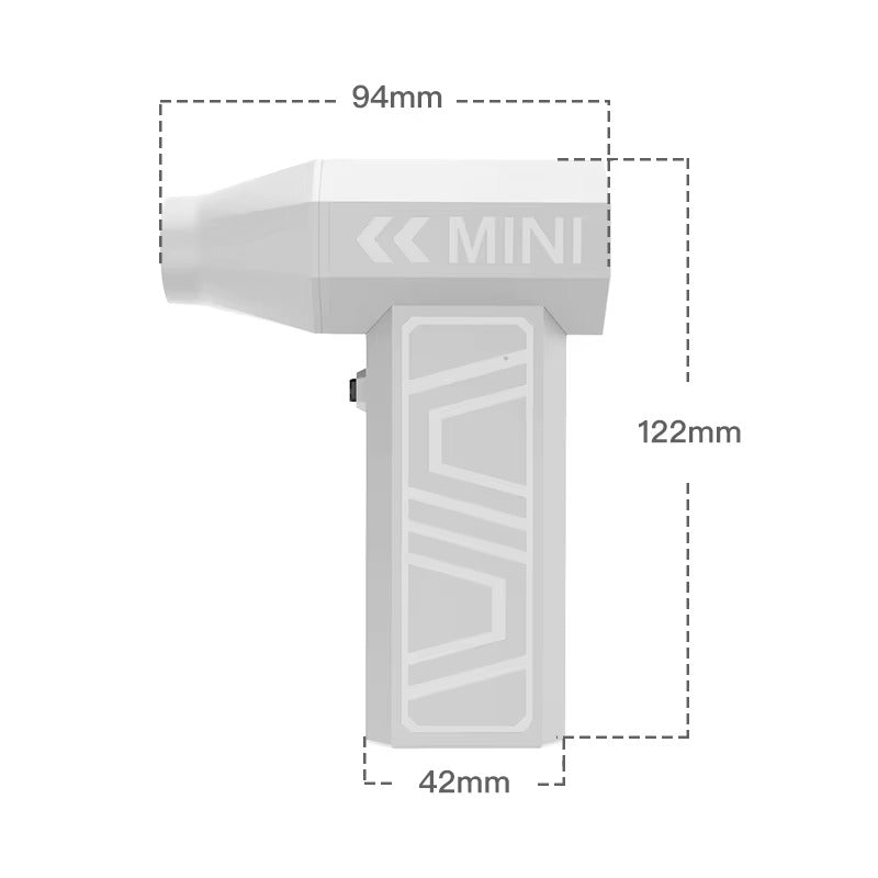 💨⚡ Soplador de Aire Potente 2 en 1 – Aspirador de Polvo con Carga Tipo C y Viento Fuerte