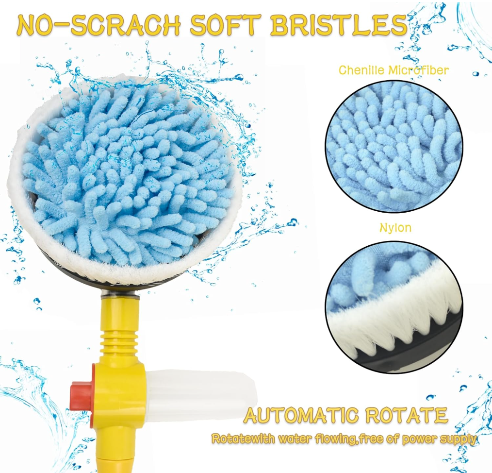 🧽 Cepillo giratorio de pulverización profesional