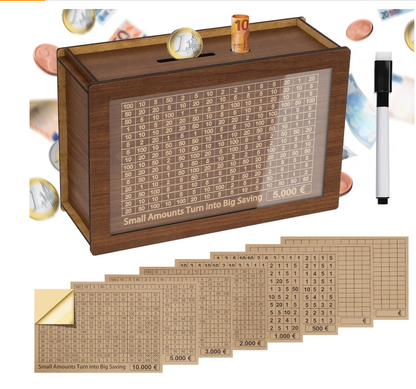 🪵 ¡Hucha inteligente para el ahorro! Cada moneda suma