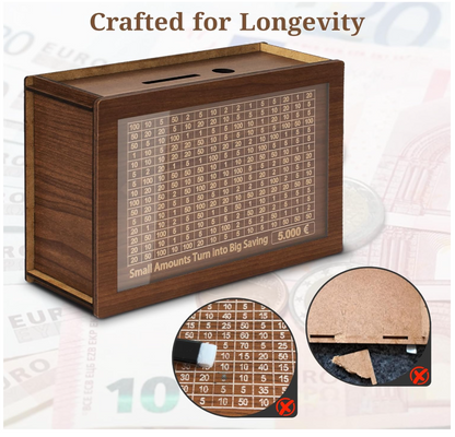 🪵 ¡Hucha inteligente para el ahorro! Cada moneda suma