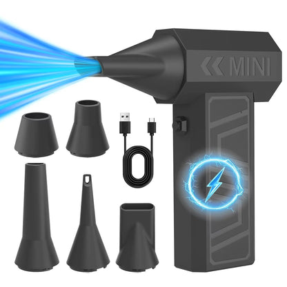 💨⚡ Soplador de Aire Potente 2 en 1 – Aspirador de Polvo con Carga Tipo C y Viento Fuerte